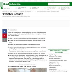 Twitter Lesson - Learning English on Twitter Lesson
