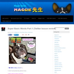 Japanese Lessons with Maggie » Super Basic Words Part 1 (Twitter lesson review)