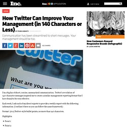 How Twitter Can Improve Your Management (in 140 Characters or Less)