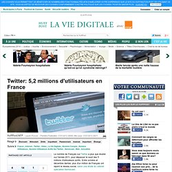 Twitter: 5,2 millions d'utilisateurs en France