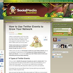 How to Use Twitter Events to Grow Your Network
