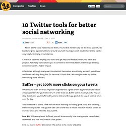 10 Twitter tools for better social networking