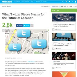 What Twitter Places Means for the Future of Location