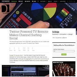 Twitter Powered TV Remote Makes Channel Surfing Social