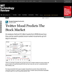 Twitter Mood Predicts The Stock Market