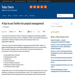 4 tips to use Twitter for project management