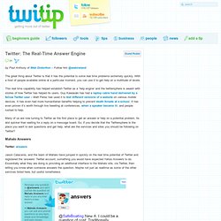 Twitter: The Real-Time Answer Engine