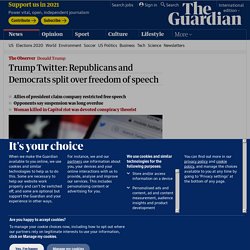 Trump Twitter: Republicans and Democrats split over freedom of speech