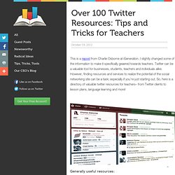 Over 100 Twitter Resources for Teachers Always Prepped Blog