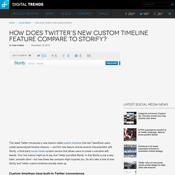 Twitter custom timelines versus Storify