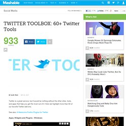 TWITTER TOOLBOX: 60+ Twitter Tools