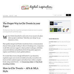 How to Cite Twitter Tweets in your Academic Paper - APA and MLA Style