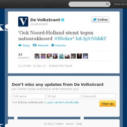 volkskrant: 'Ook Noord-Holland stemt t