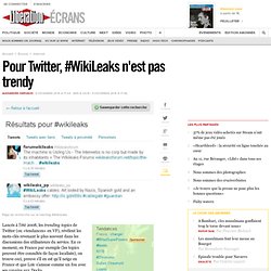 Pour Twitter, #WikiLeaks n'est pas trendy