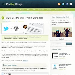 How to Use the Twitter API in WordPress