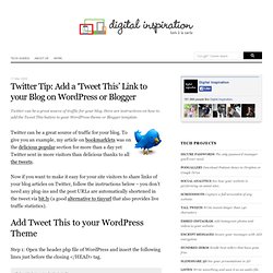 How to add a ‘Tweet This’ link to your blog