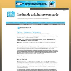 Twittérature ?
