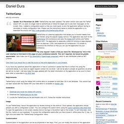 TwitterCamp at Daniel Dura