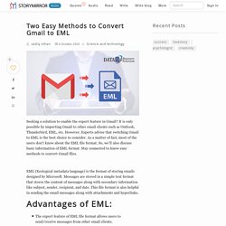 Two Easy Methods to Convert Gmail to EML