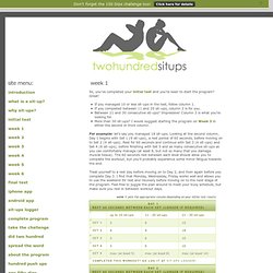 two hundred sit-ups