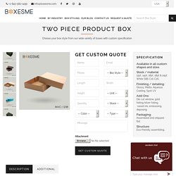 Custom Two Piece Product Boxes