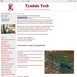 Tyndale Tech: Maps & Geography in Biblical Studies