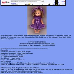 Crochet Dress For Rose Bud (Small) Doll