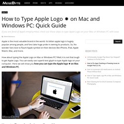 How to Type Apple Logo  on Mac and Windows PC: Quick Guide