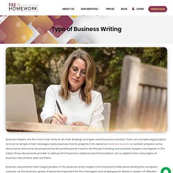 Type of Business Writing