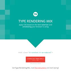 Type Rendering - Mix