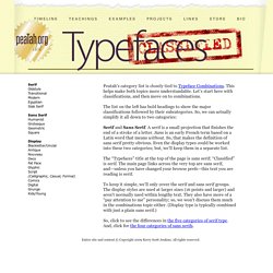 Typeface Classifications