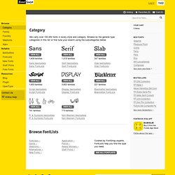 Typefaces by Category