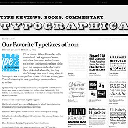 Our Favorite Typefaces of 2012
