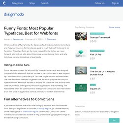 Funny Fonts: Most Popular Typefaces, Best for Webfonts