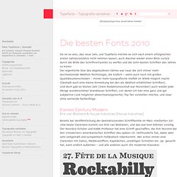 Die besten Fonts 2010