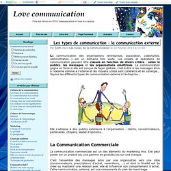 Les types de communication : la communication externe