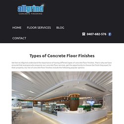 Types of Concrete Floor Finishes