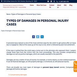 Types of Damages in Personal inury damages