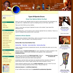 Types Of Djembe Drums - Know Your Options Before You Buy!