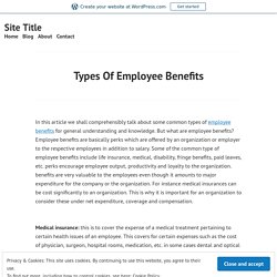 Types Of Employee Benefits