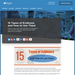 15 Types of Evidence and How to Use Them in Investigations