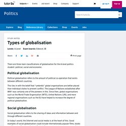 Types of globalisation
