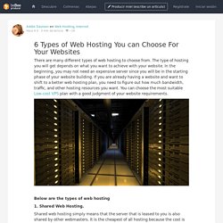 6 Types of Web Hosting You can Choose For Your Websites