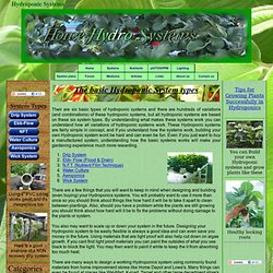Types of Hydroponic Systems #Their are six basic types of hydroponic ...