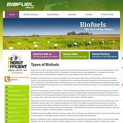 Types of biofuel - BioFuel Information