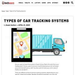 Types of Car Tracking Systems