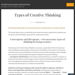 Note: "Types of Creative Thinking"