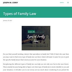 Types Of Family Law