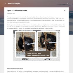 Types Of Foundation Cracks