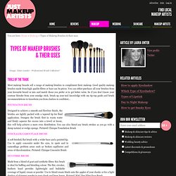 Types of Makeup Brushes & their uses